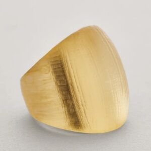 Alexis Bittar Lucite Block Ring- Gold Size 7